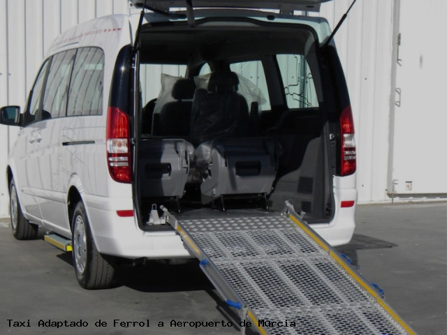 Taxi accesible de Aeropuerto de Murcia a Ferrol